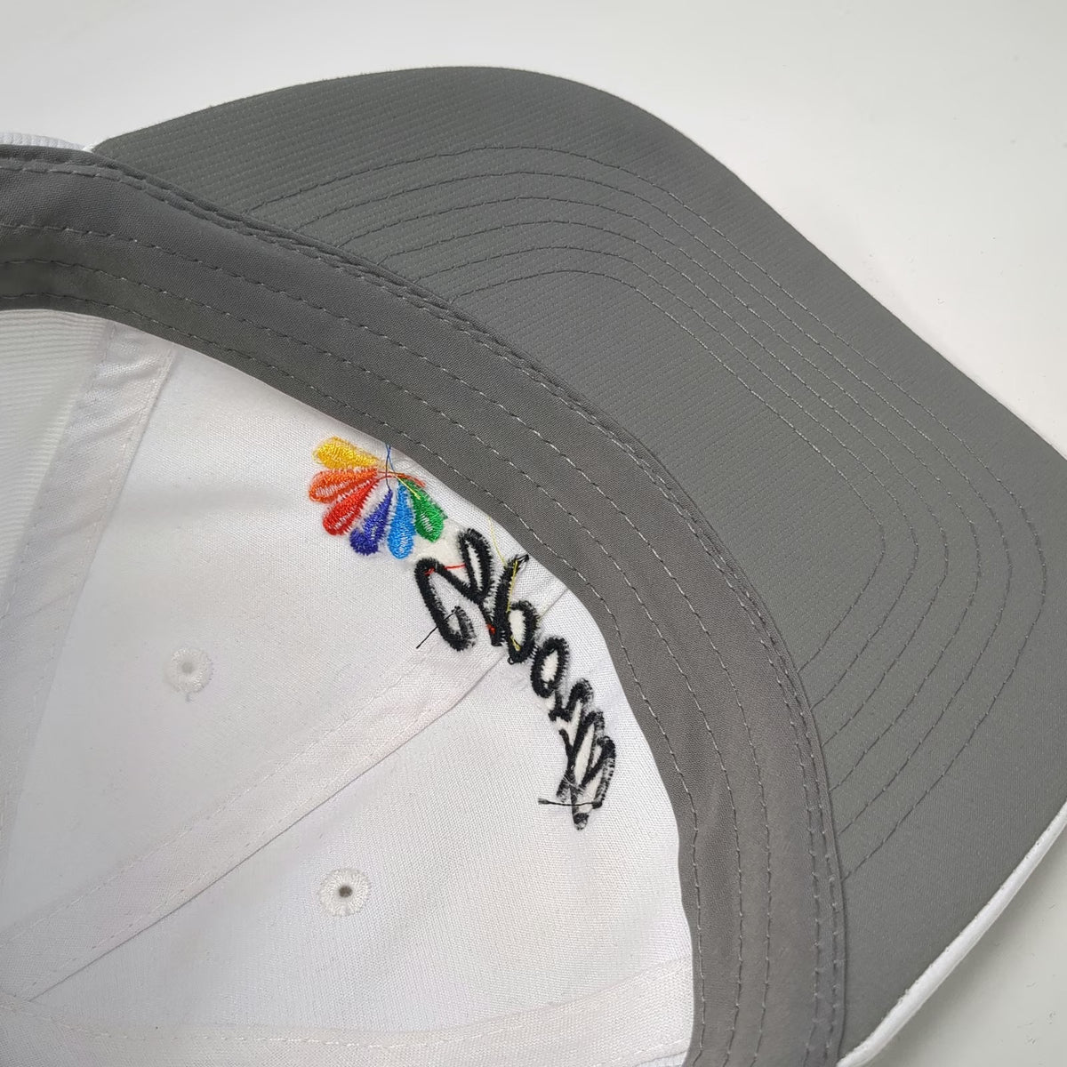 Imperial Baseball Cap White One Size NBC Sports Logo Recycled Polyester Hat