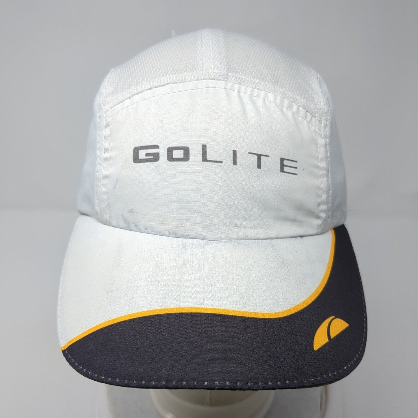 Go Lite Strapback 5 Panel Hat White One Size Adjustable Active Running
