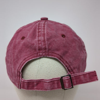 Unbranded Slideback Hat Red One Size Adjustable Vented Holes 6 Panel Blank