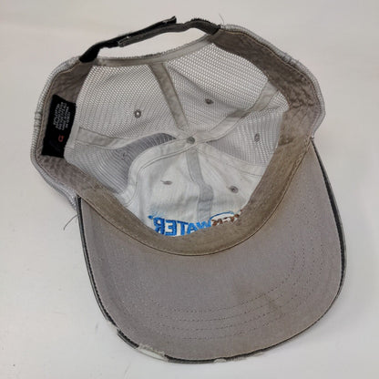 Rockwater Energy Solutions Strapback Trucker Hat Gray OSFA Mesh Back Distressed