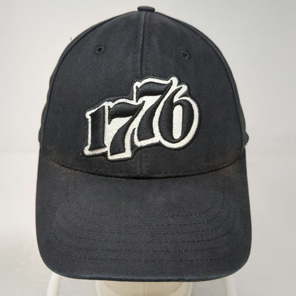 Black One Size Baseball Cap Hat 1776 Gadsden Snake Made in USA Strapback