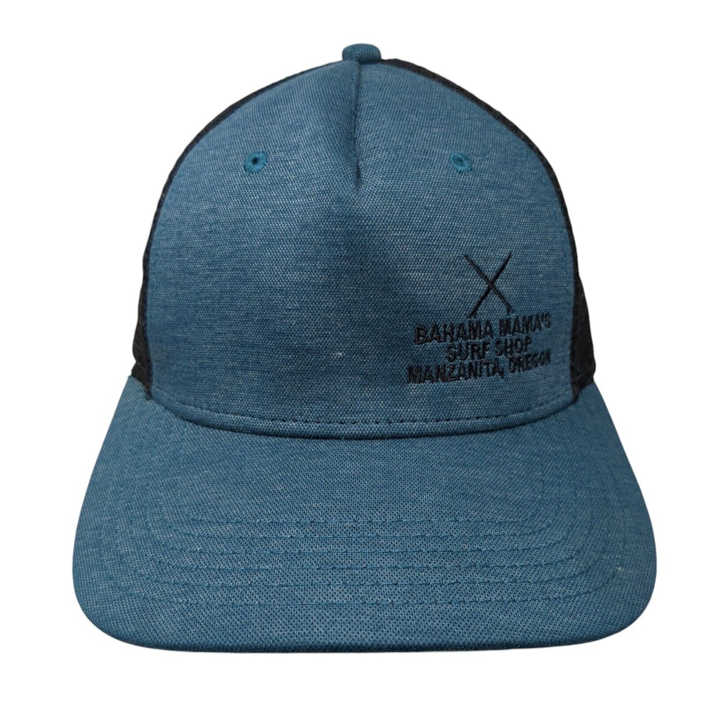 Bahama Mama's Surf Shop Snapback Trucker Hat Blue One Size Mesh Back