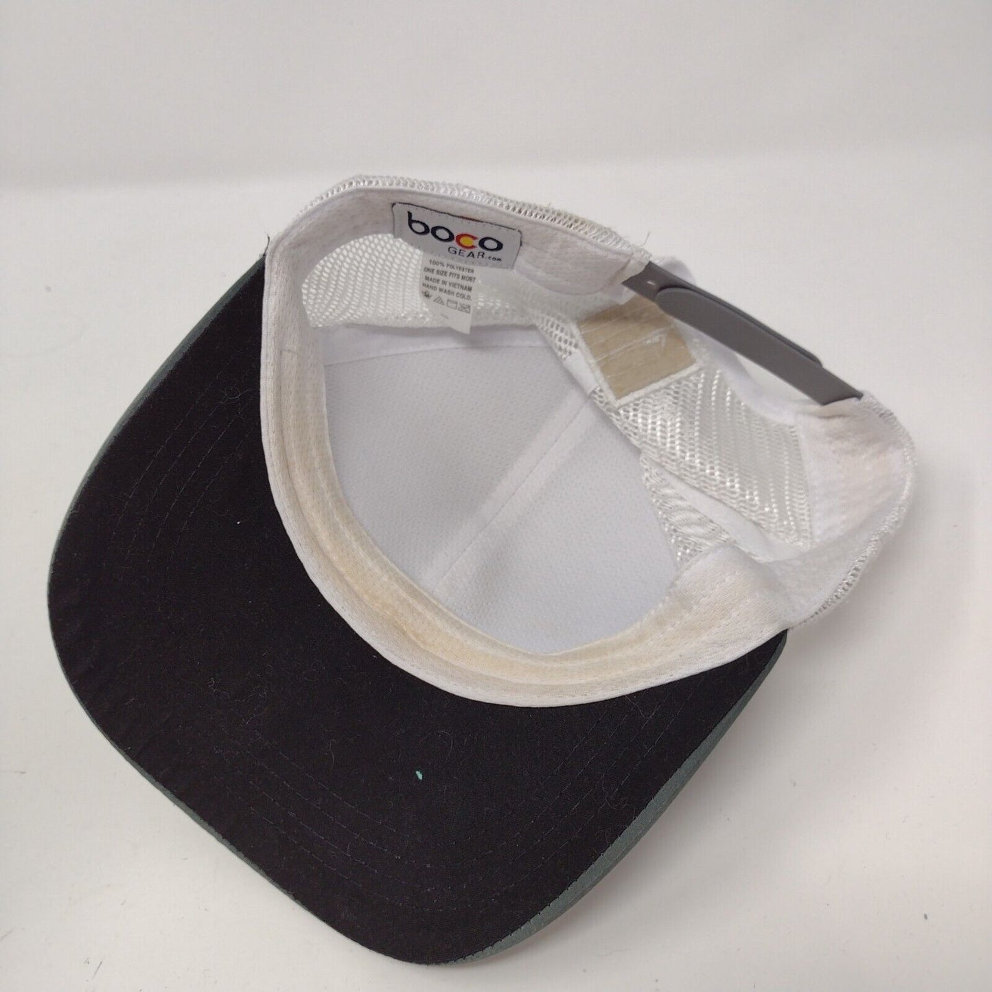 Boco Snapback Mesh Back Trucker Hat Gray OSFM Embroidered Perched.io