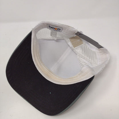 Boco Snapback Mesh Back Trucker Hat Gray OSFM Embroidered Perched.io