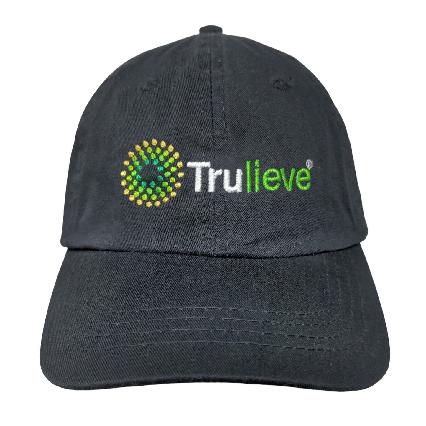Trulieve Strapback Hat Black One Size Embroidered Vent Holes Port Authority