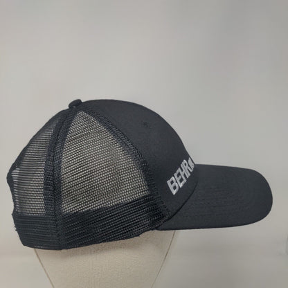 Behr Snapback Mesh Back Trucker Hat Black One Size Embroidered Outdoor