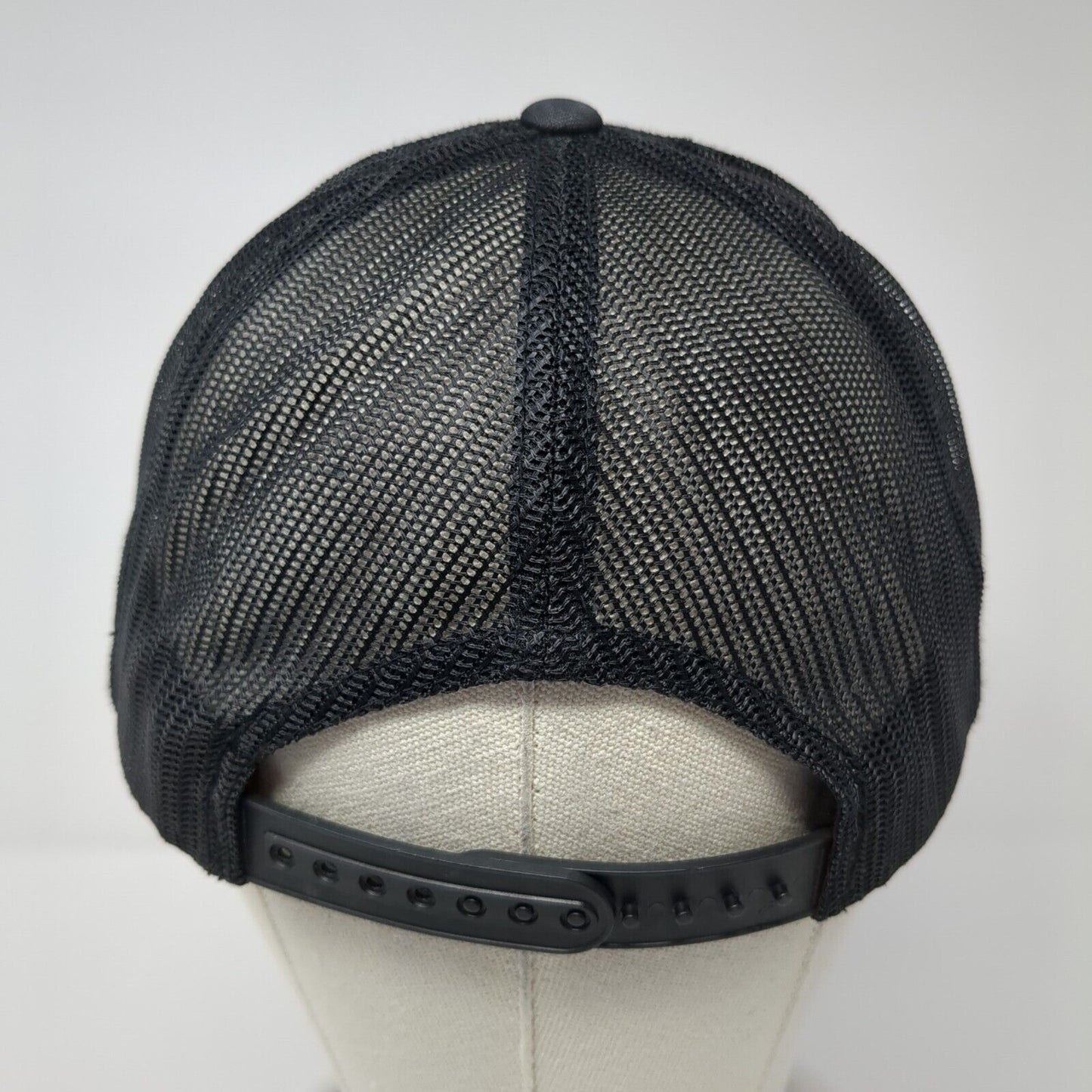 Volcom Snapback Mesh Back Trucker Hat Black One Size Adjustable Solid