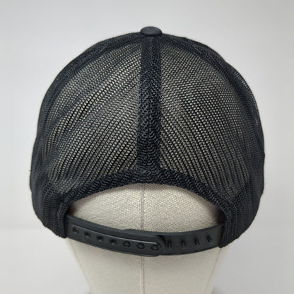 Volcom Snapback Mesh Back Trucker Hat Black One Size Adjustable Solid