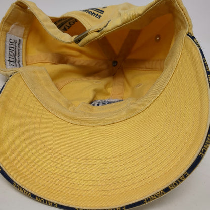 Vitronic Eaton Vance Yellow One Size Baseball Cap Slideback Hat Logo Brim Text