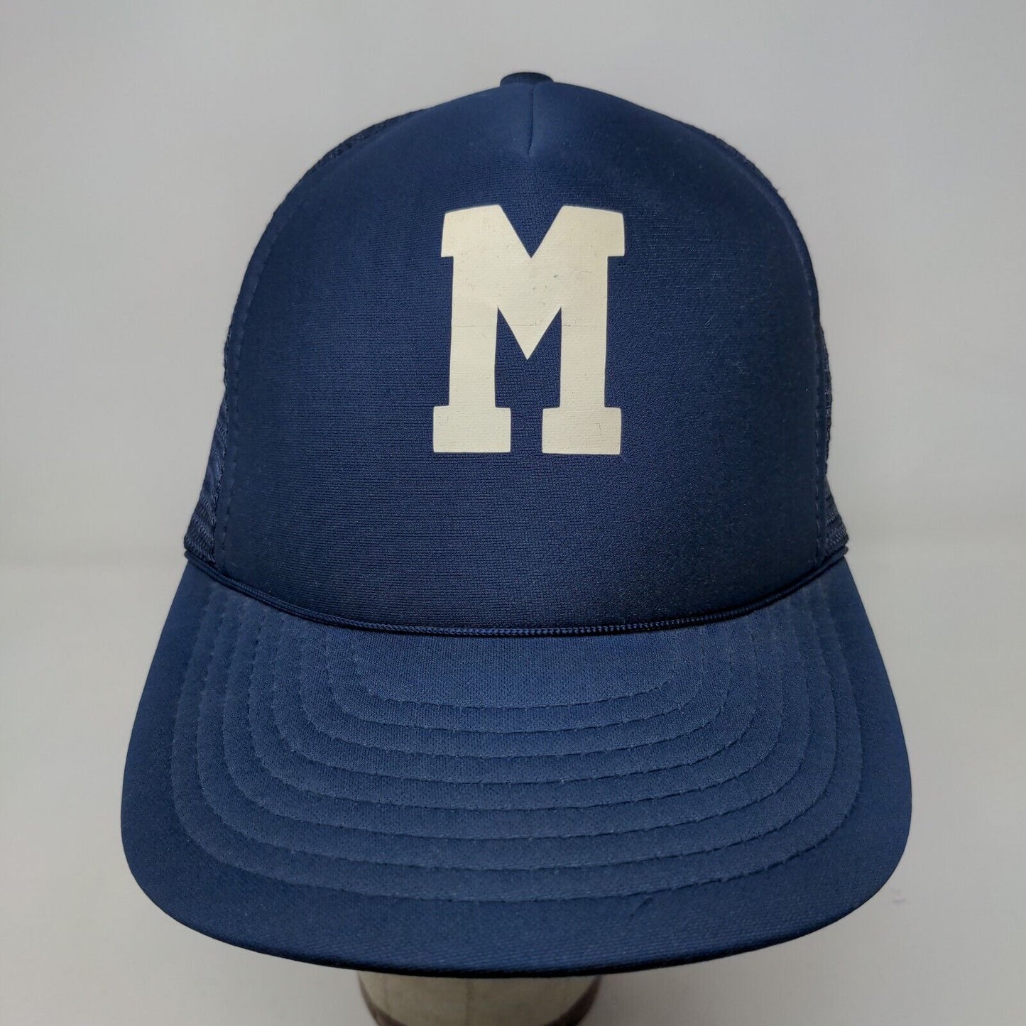 Speedway Men's Snapback Mesh Back Hat Blue OSFA Graphic Big M Logo