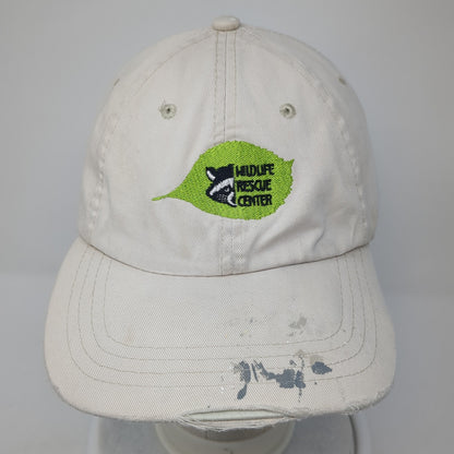 Wildlife Rescue Center Slideback Hat Beige One Size Adjustable Embroidered