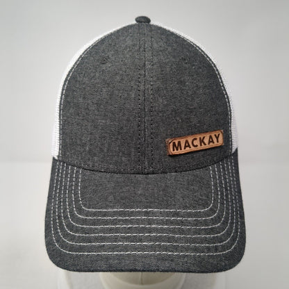 Mackay Snapback Mesh Back Trucker Hat Gray One Size Adjustable Otto
