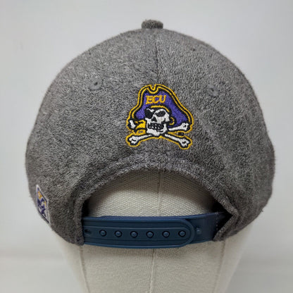 The Game Men's Snapback Hat Gray OSFM East Carolina Pirates Embroidered Logo