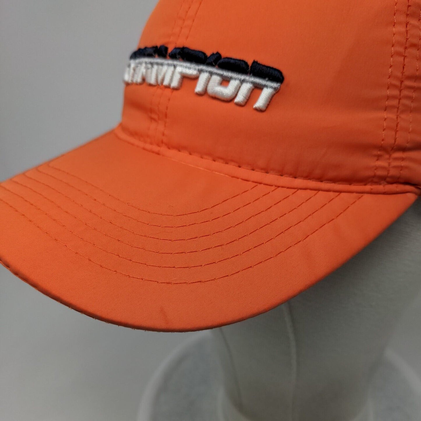 Champion Strapback Hat Orange One Size Embroidered 6 Panel DJ Caps
