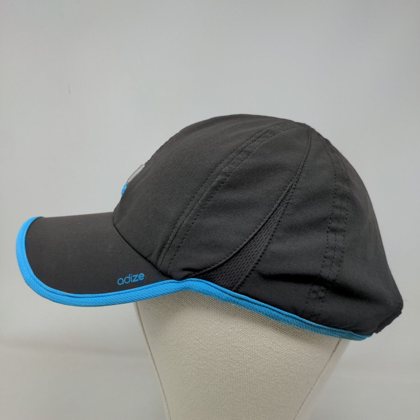 Adidas Adize Men's 5 Panel Strapback Hat Black Blue Size OSFA Embroidered Logo