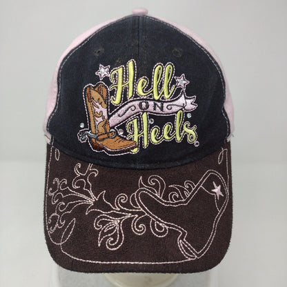 Hell On Heels Strapback Hat Multicolor OSFA Adjustable Embroidered Vented Holes