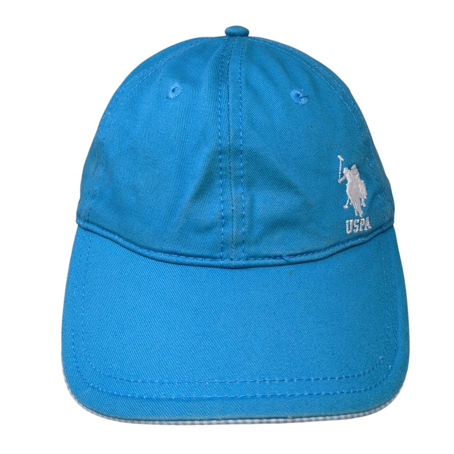 USPA Strapback Baseball Cap Blue One Size Adjustable Embroidered US Polo Assn.