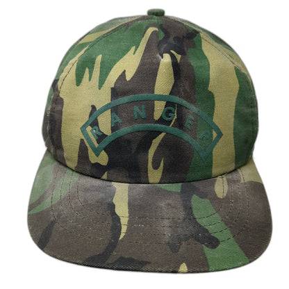 B.C. 5 Panel Green OS Camo Ranger Embroidery Snapback Made in USA Hat Vintage