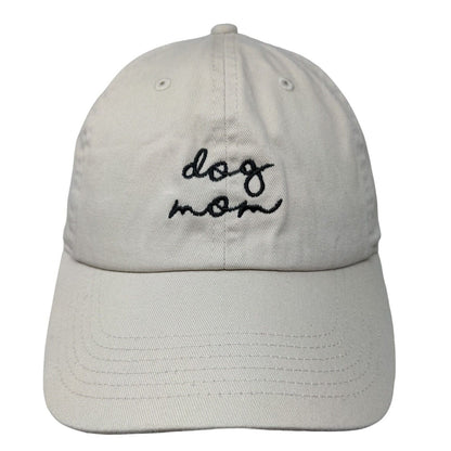 Dog Mom Slideback Hat Tan OSFA Adjustable Embroidered 6 Panel Newhattan