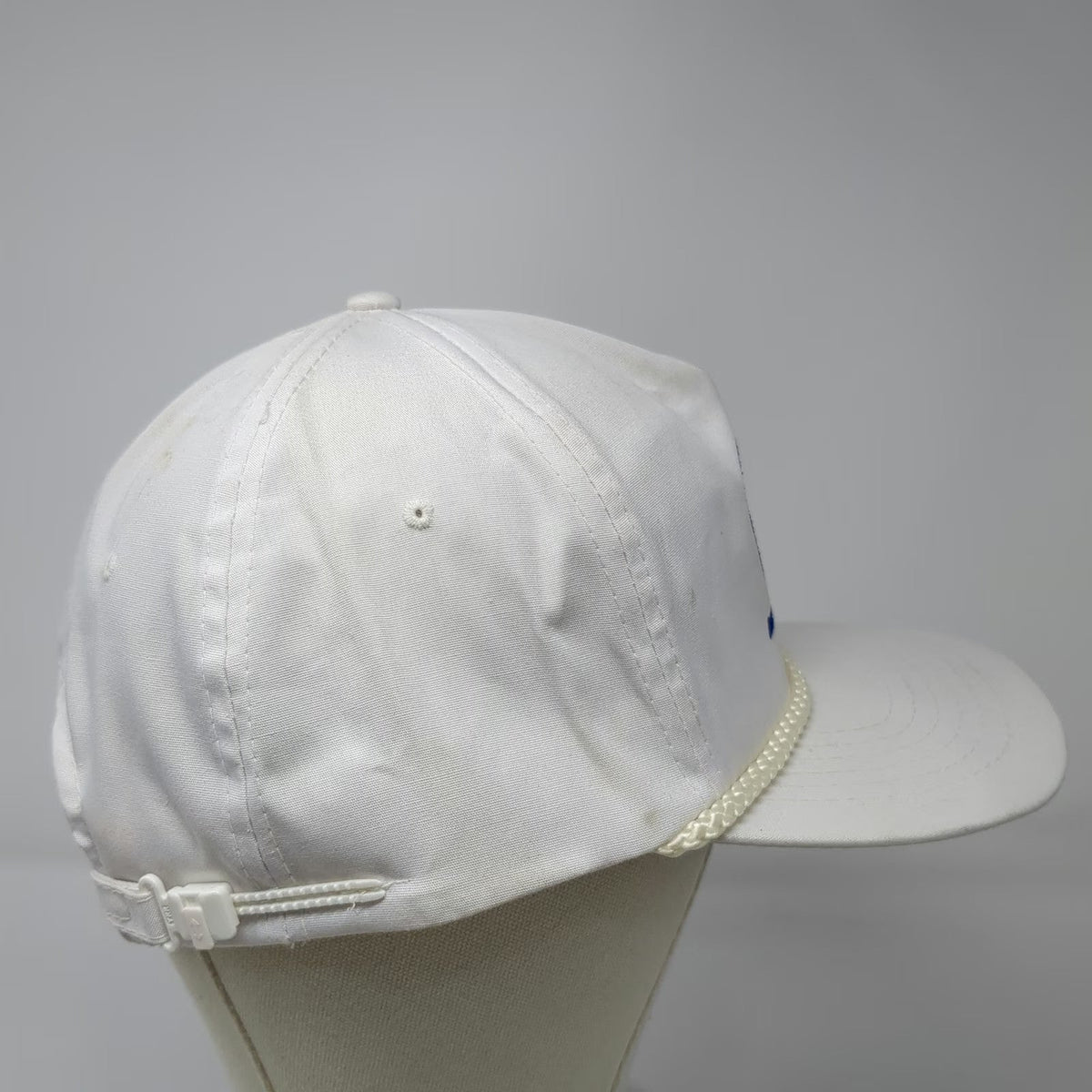 KC 5 Panel White One Size Hat Motorola Logo Blue Embroidery Rope Accent Tech