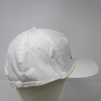 KC 5 Panel White One Size Hat Motorola Logo Blue Embroidery Rope Accent Tech