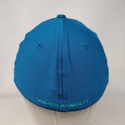 Under Armour Fitted Hat Blue Youth S/M Embroidered Classic Fit Solid