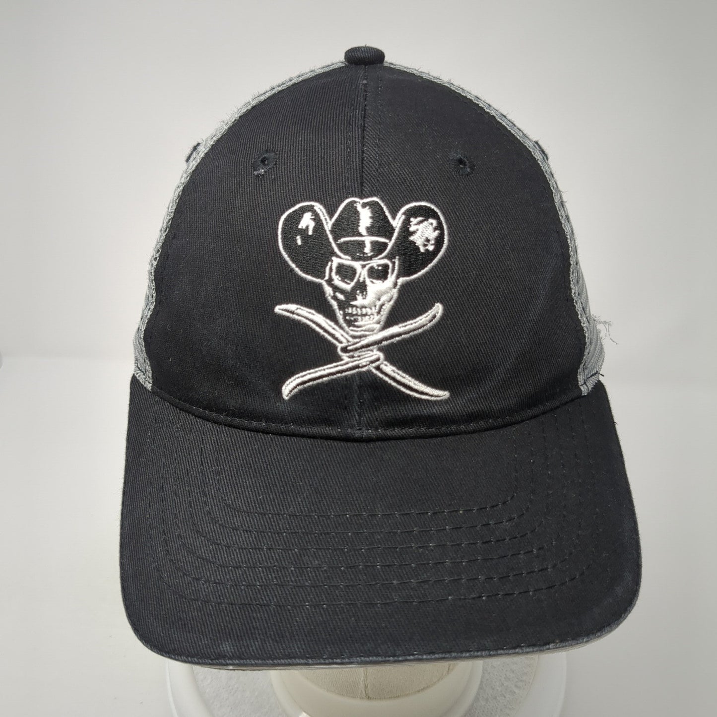 Twisted X Boots Strapback Mesh Back Trucker Hat Embroidered Skull Logo