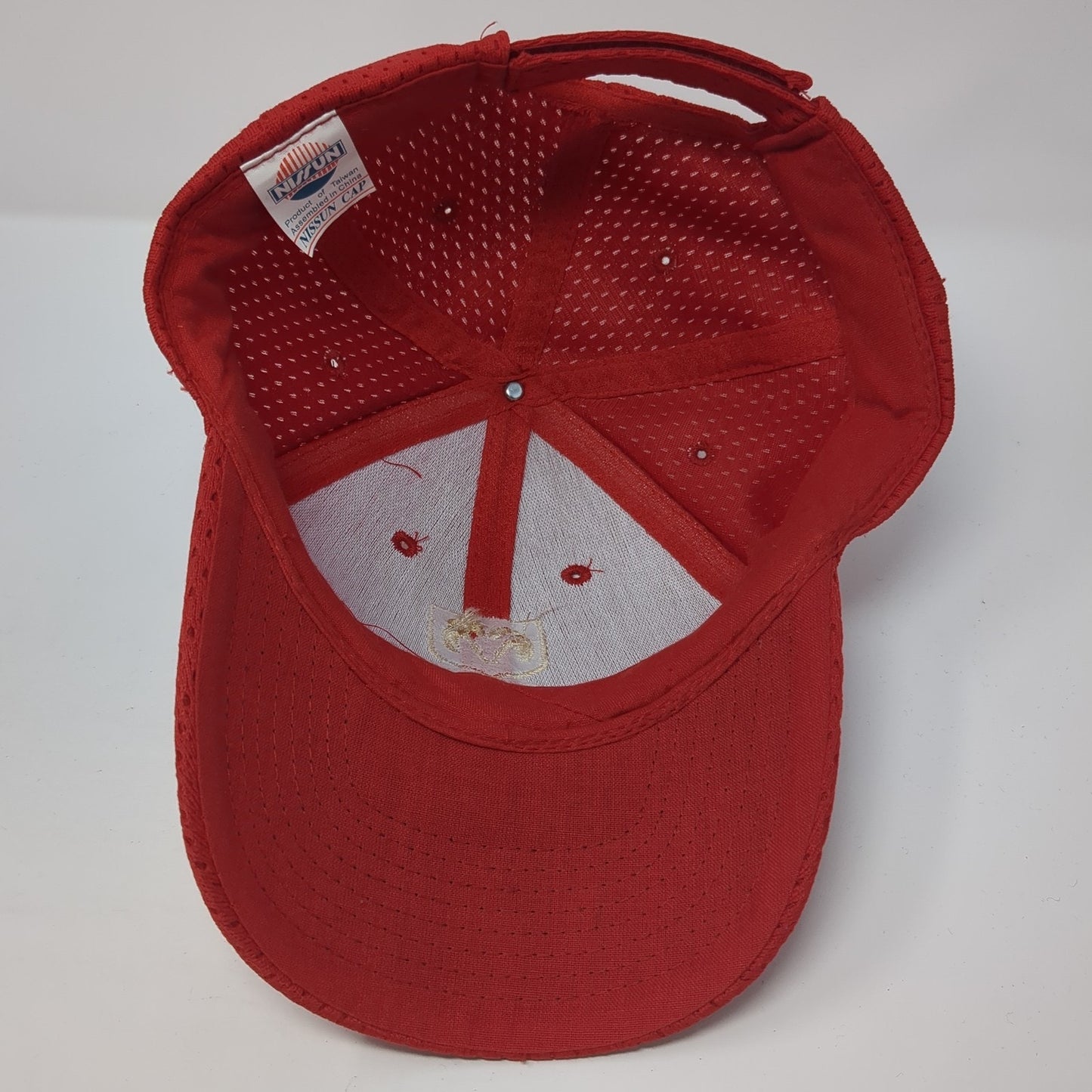 Dodge Strapback Hat Red One Size Adjustable Embroidered Logo Nissun