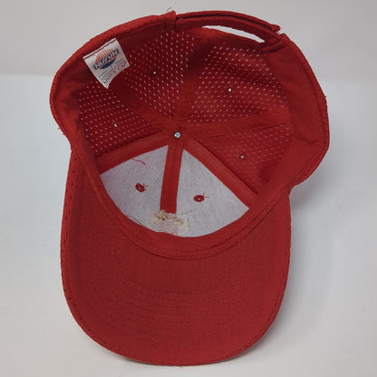 Dodge Strapback Hat Red One Size Adjustable Embroidered Logo Nissun