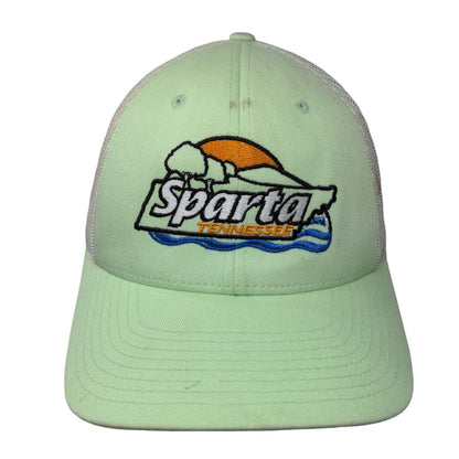 Sparta Tennessee Snapback Trucker Hat Green M/L Embroidered Mesh Back Richardson