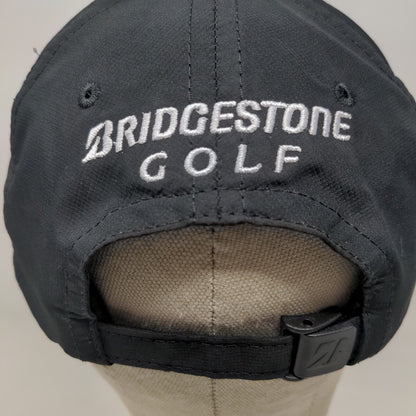 Bridgestone Golf Men's Slideback Hat Black Adjustable Polyester Embroidered Logo