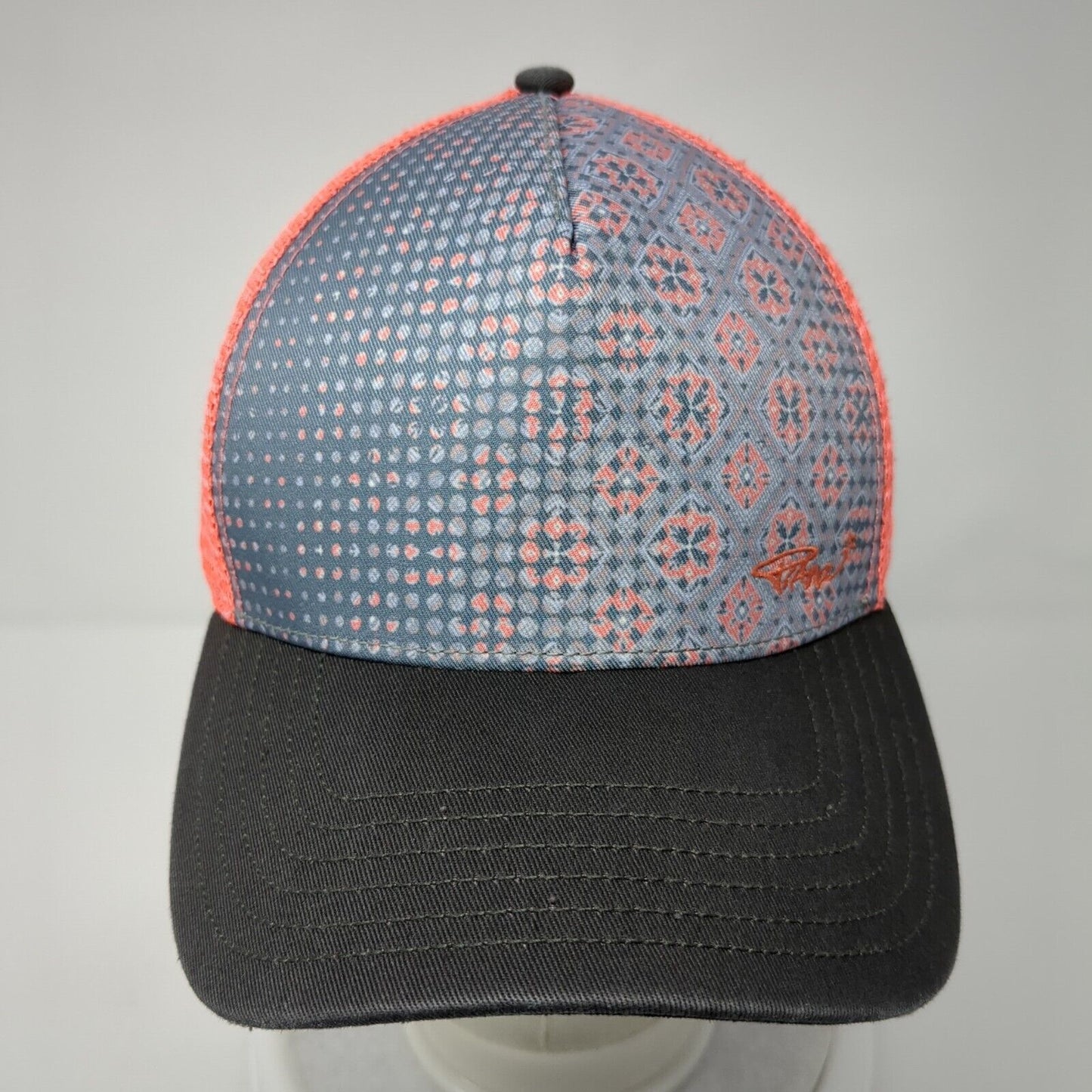 prAna Snapback Mesh Back Trucker Hat Multi One Size Geometric Adjustable