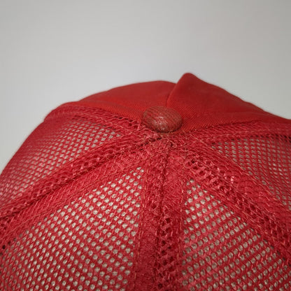 Trucker Hat Red One Size BPOE Elk Lodge 1389 Nampa Idaho Snapback Rope USA