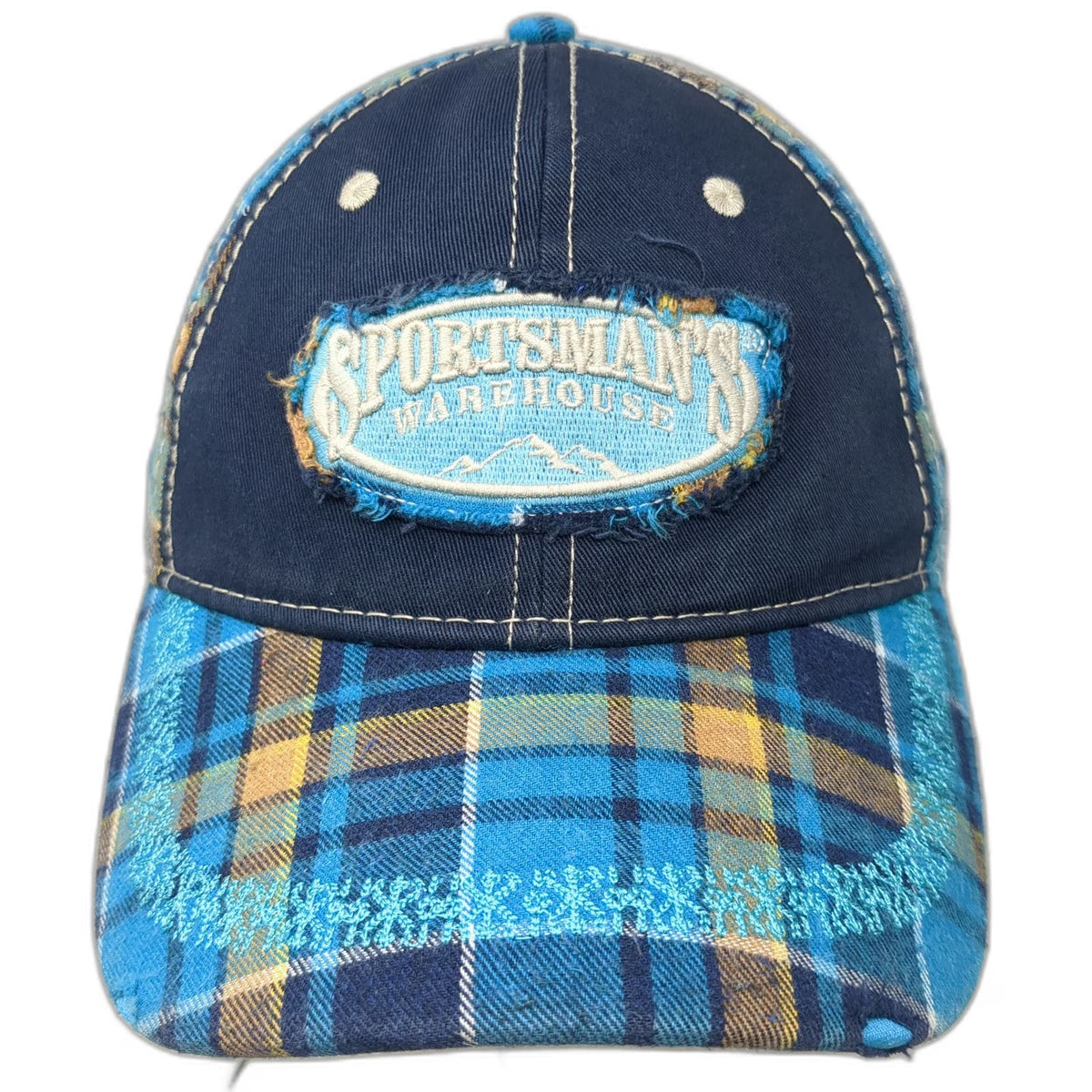 Outdoor Cap Baseball Cap Blue One Size Plaid Sportsmans Warehouse Strapback Hat