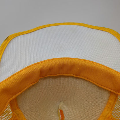 Orange Trucker Hat One Size Tiger Face 3D Ears Mesh Back Snapback Graphic