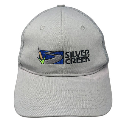 Port Authority Silver Creek Gray Trucker Hat One Size Mesh Snapback Logo Cotton