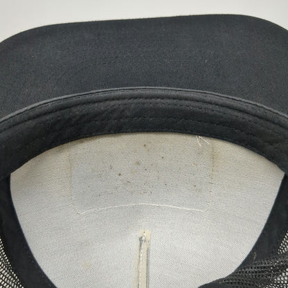 Yupoong Trucker Hat Black OSFM Salty Rodeo Patch Snapback Matt 5:13 Mesh Back