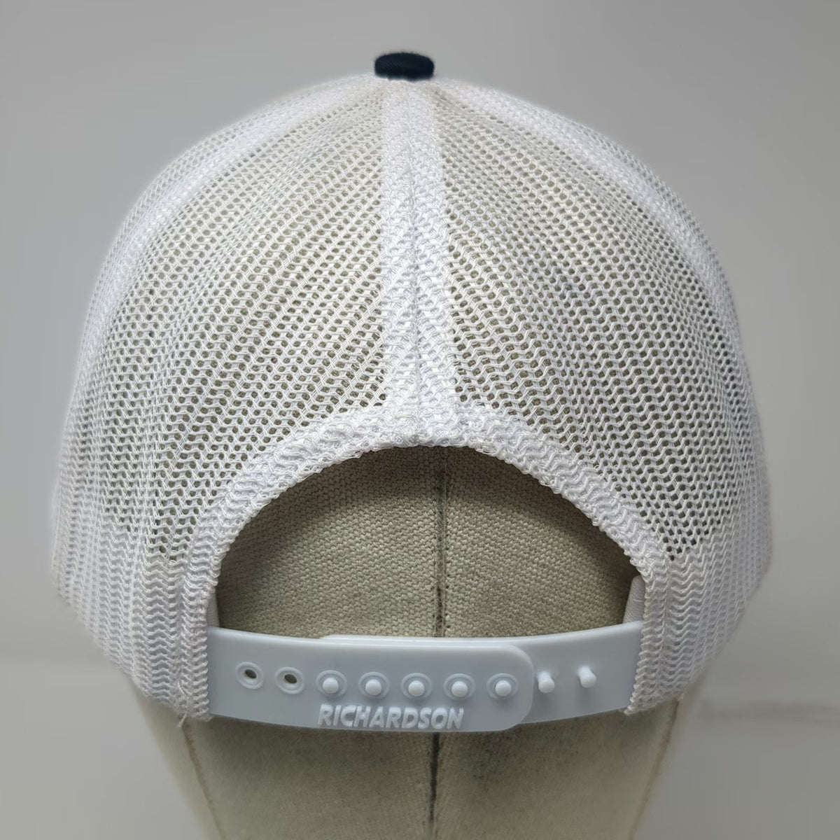 Richardson 112 Trucker Hat Blue White One Size Colombo Logo Mesh Snapback