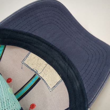 Wears Woody Trucker Hat Pink Blue One Size Mesh Snapback Coastal Beach Wagon