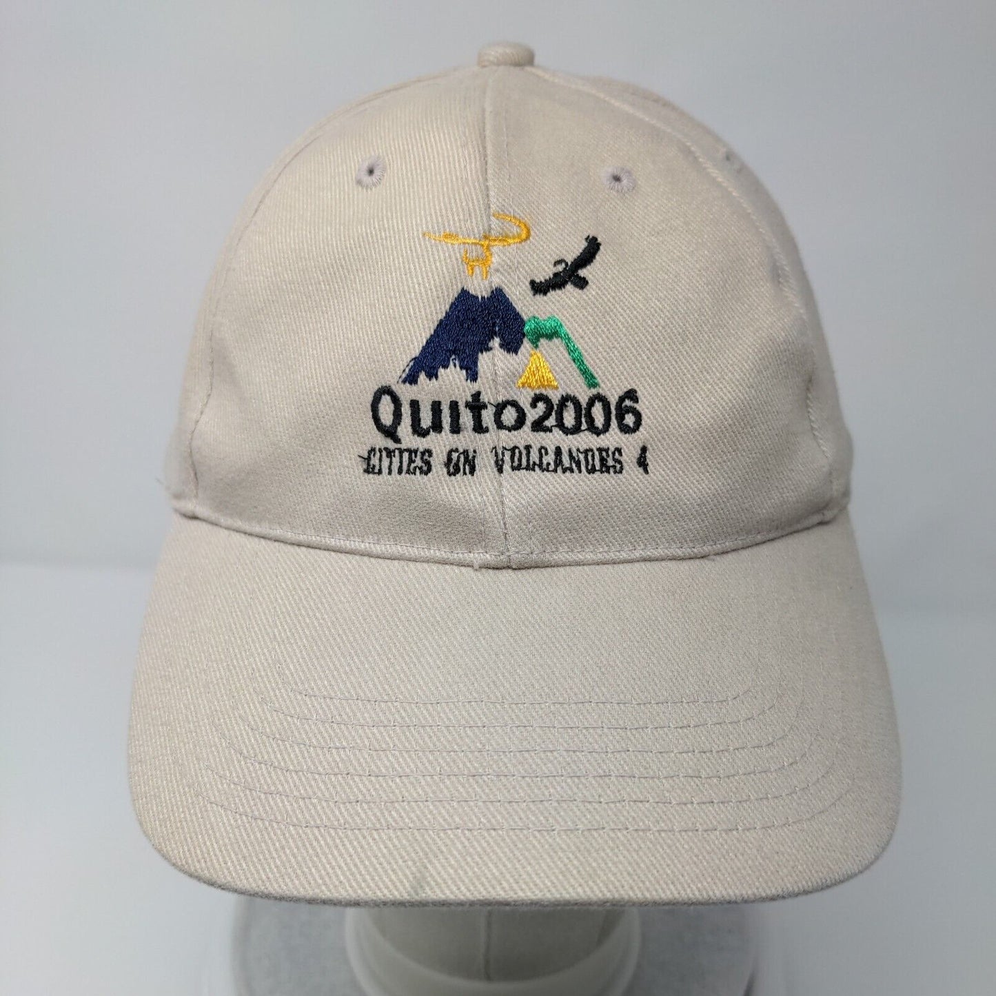 Quito 2006 Cities On Volcanoes 4 Strapback Hat Tan OSFA Embroidered