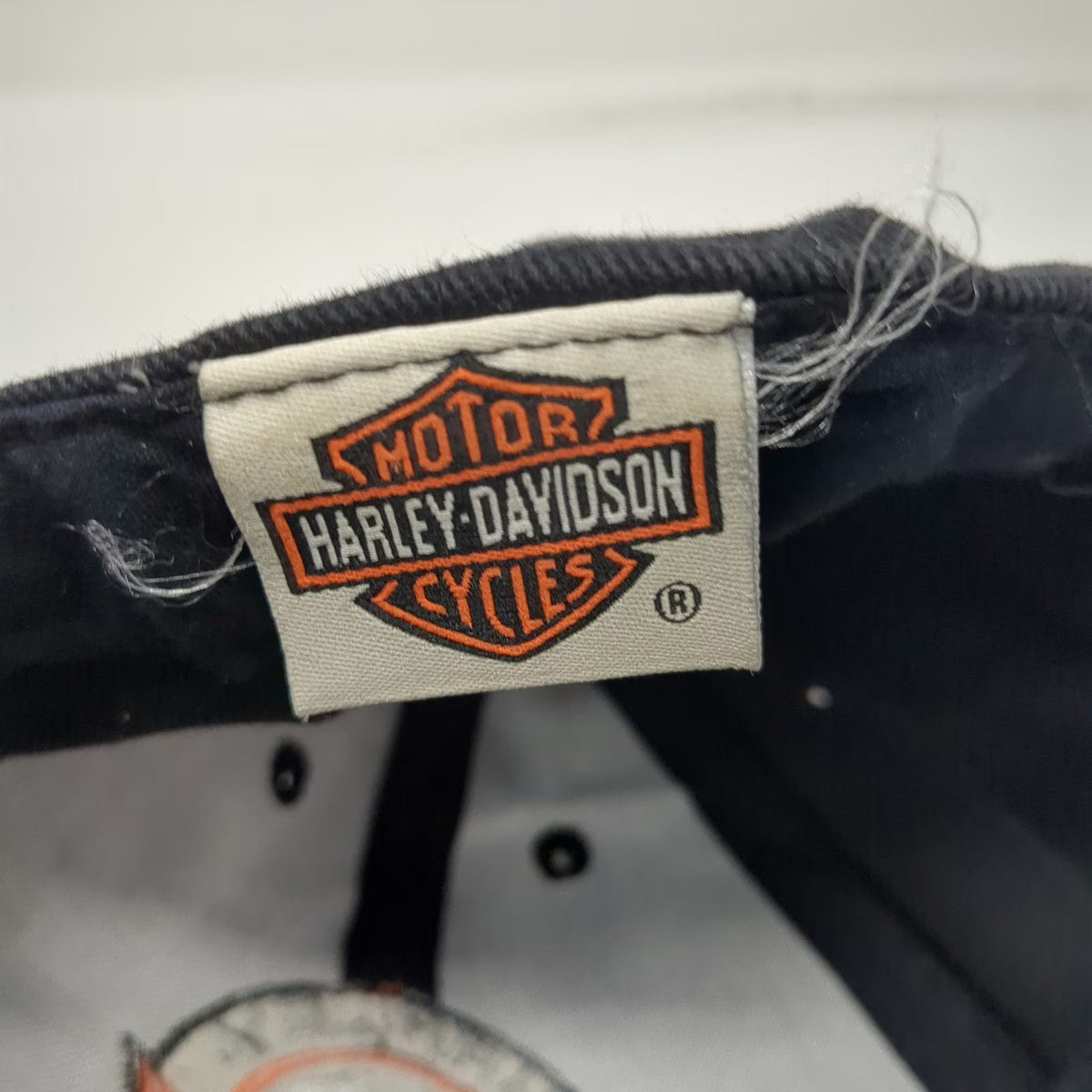 Harley-Davidson Baseball Cap Black One Size Strapback Embroidered Logo Patch Hat