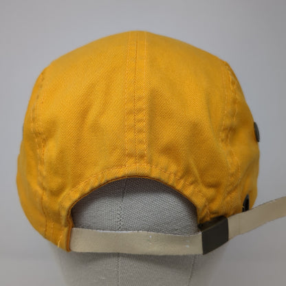 KB ETHOS Slideback 5 Panel Hat Yellow One Size Adjustable Leather Strap