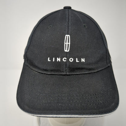 Lincoln Slideback Hat Black 58cm Adjustable Embroidered 6 Panel Solid
