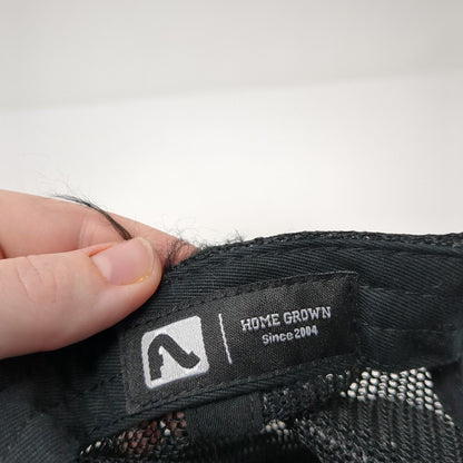 Keep Winter Wild Patch Snapback Trucker Hat Black One Size Mesh Back