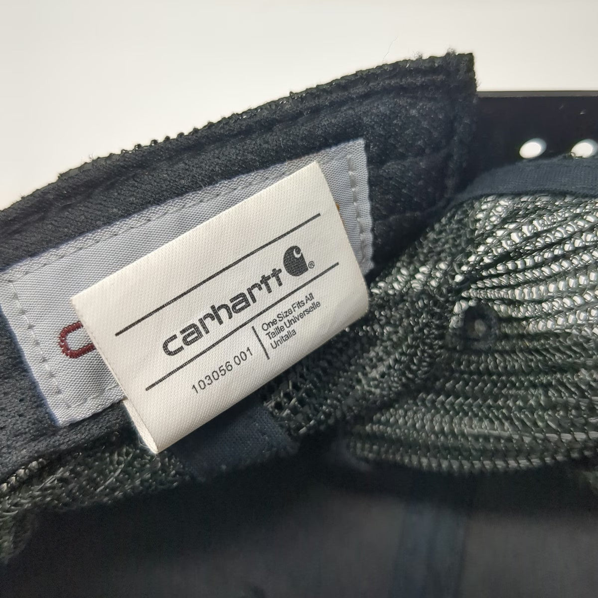 Carhartt Seneca Foods Black Trucker Hat One Size Mesh Snapback Corporate Logo