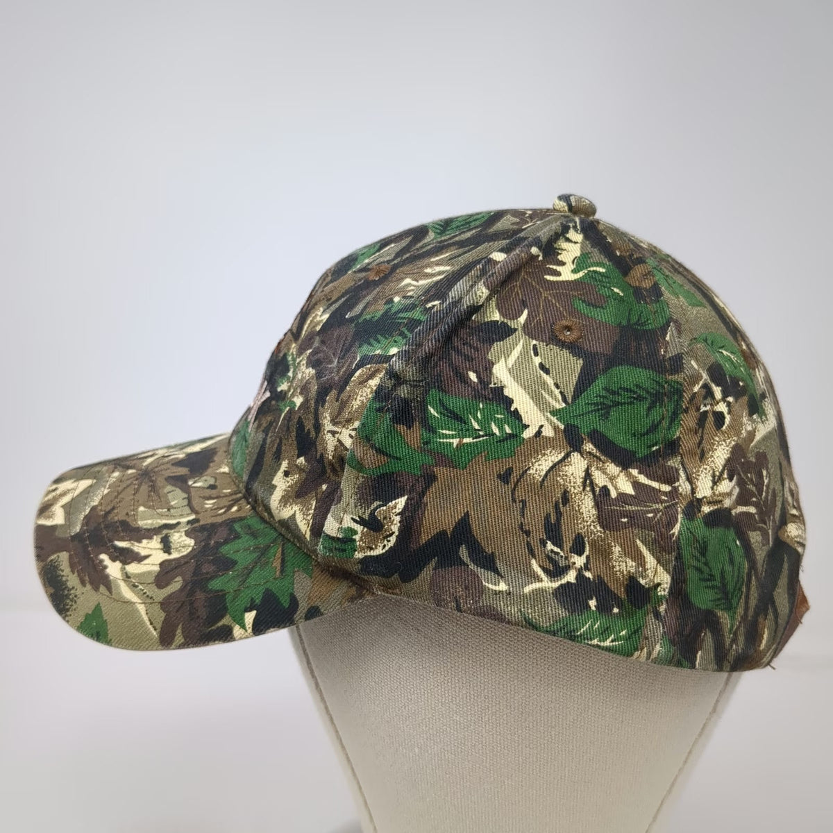 Cook Gear Baseball Cap Green Camo OS Slideback Leaf Pattern Embroidered Hat