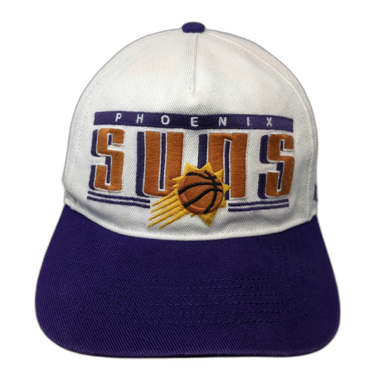 '47 Phoenix Suns NBA Snapback Hat White Purple One Size Structured Flat Brim