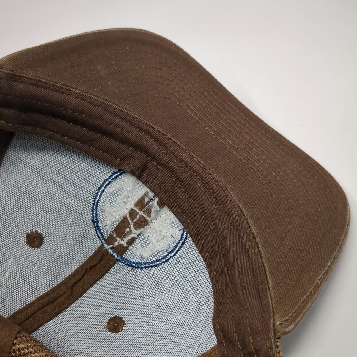 Flylow Trucker Hat Brown One Size Just Here For The Vibe Wave Patch Mesh Back