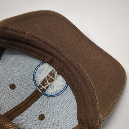 Flylow Trucker Hat Brown One Size Just Here For The Vibe Wave Patch Mesh Back
