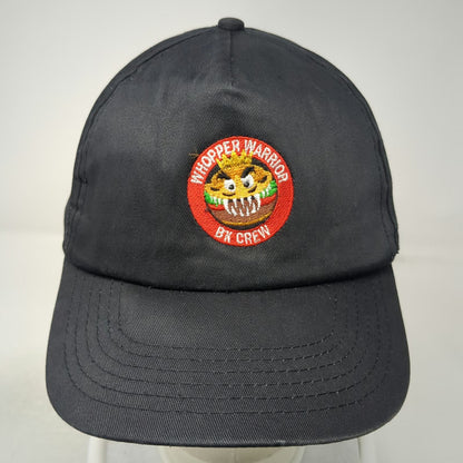 Burger King Whopper Warrior BK Crew Black 5 Panel One Size Snapback Hat Logo